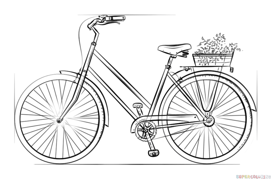 jak narysować rower krok 8