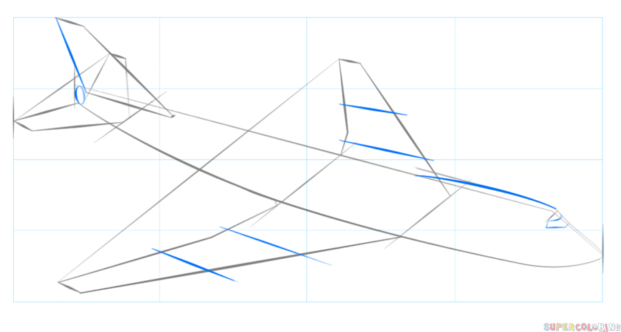 jak narysować samolot krok 5