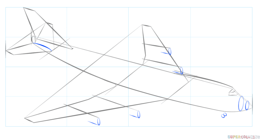jak narysować samolot krok 6