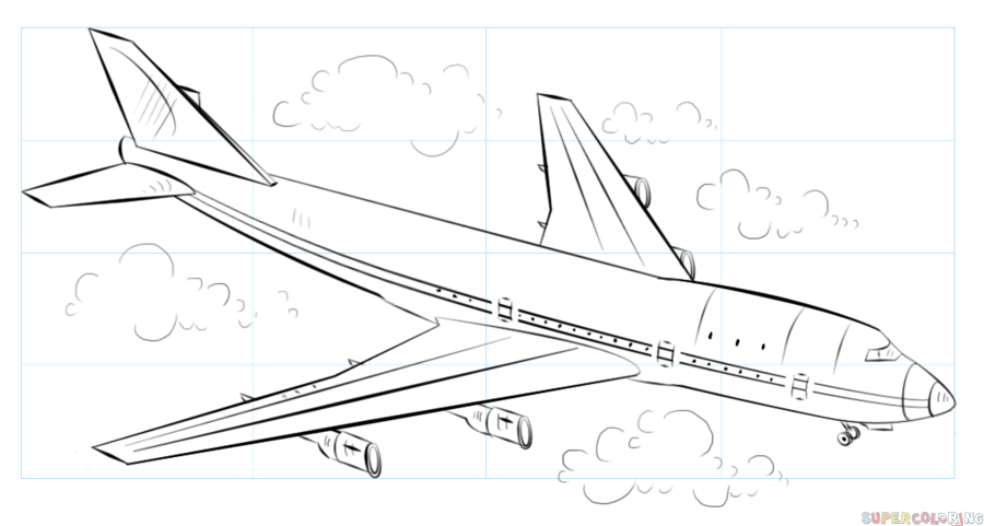 jak narysować samolot krok 9