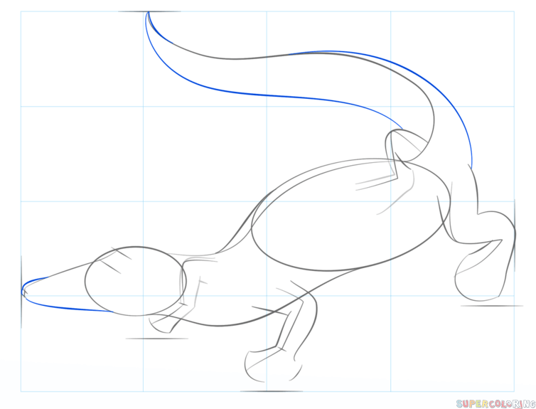 jak narysować aligatora krok 5