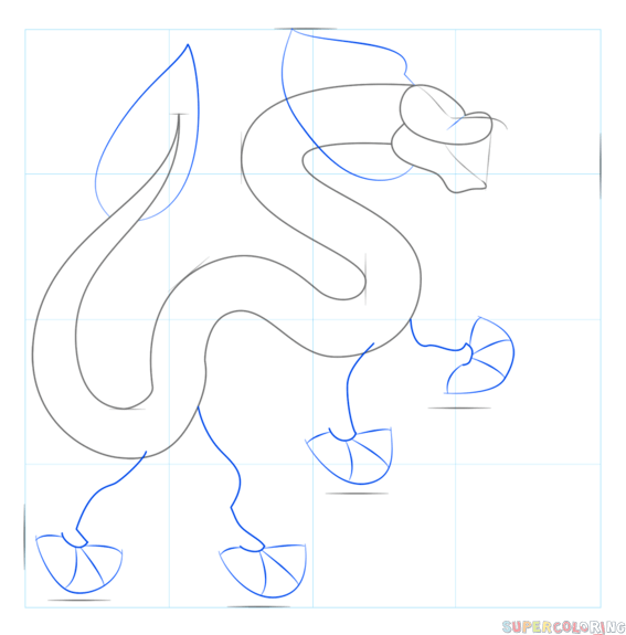 jak narysować chińskiego smoka krok 3
