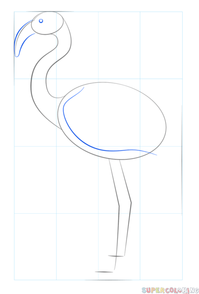 jak narysować flaminga krok 3