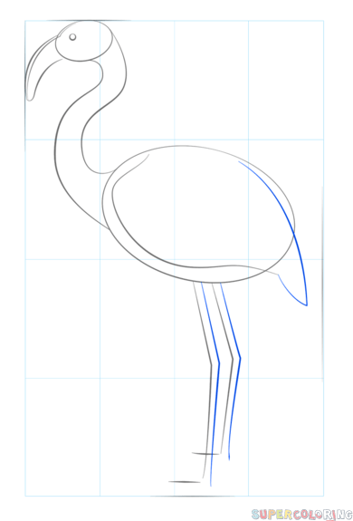 jak narysować flaminga krok 4