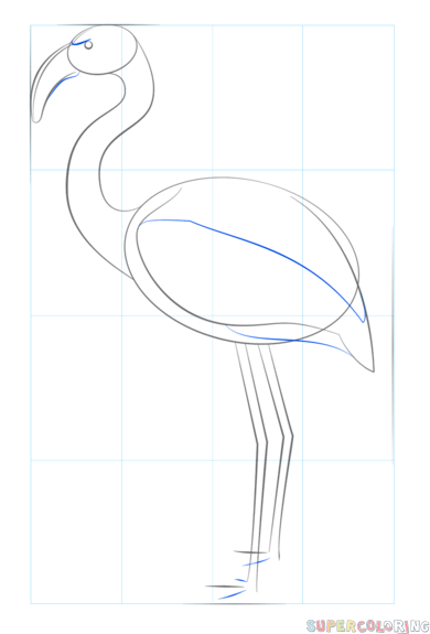 jak narysować flaminga krok 5