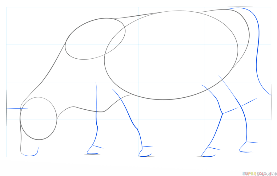 jak narysować krowę krok 3