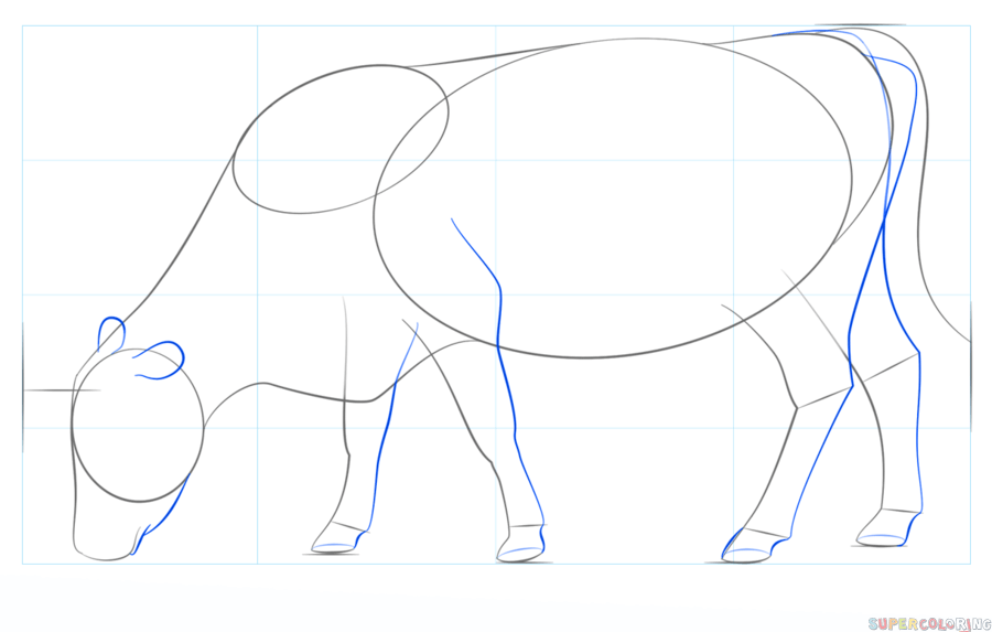 jak narysować krowę krok 4
