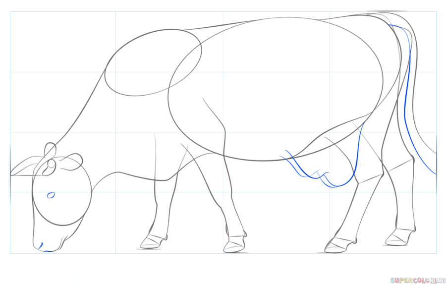 jak narysować krowę krok 6