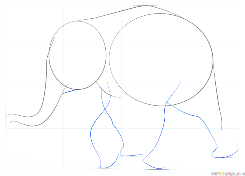 jak narysować małe słoniątko krok 3