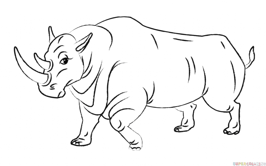 jak narysować nosorożca krok 6