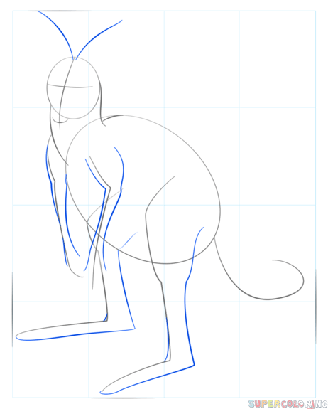 jak narysować ślicznego kangurka krok 4
